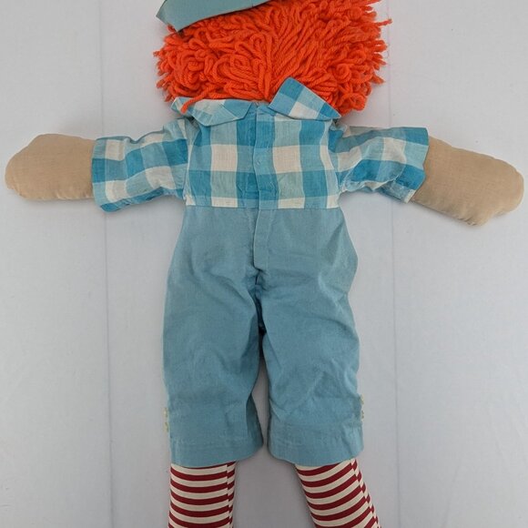 Vintage Raggedy Ann & Andy Cloth Dolls Handmade Set 25" Fabric Retro Toys - Picture 8 of 13